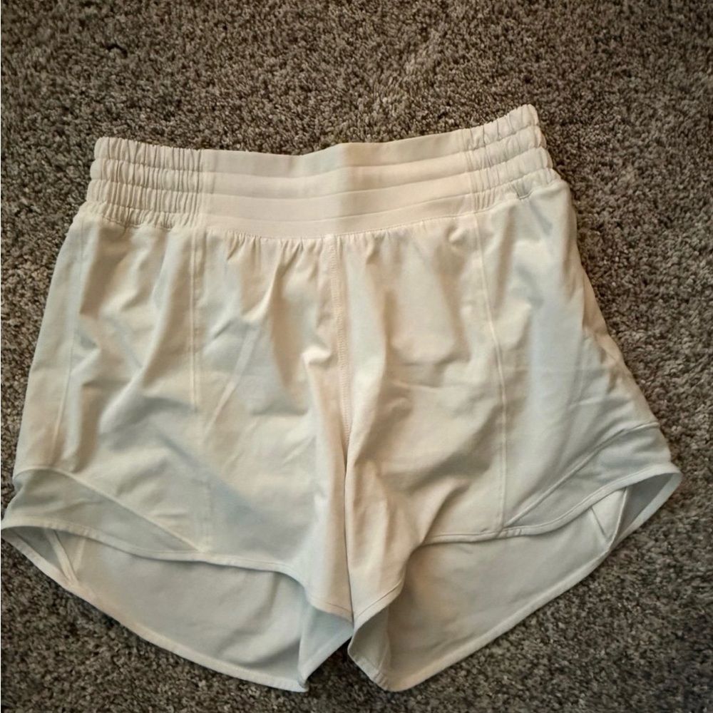 Lululemon Cream Athletic Shorts